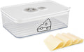 Cheese Container for Refrigerator,Cream Cheeses Storage Box,Cheese Keeper with Airtight Lid and Time Recording,BPA-Free Kitchen Storage Organizer Sliced,Grated,Cheddar Cheeses Saver,clear