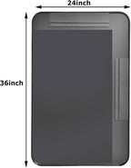 36x24 Inch Black Bathroom Mirror - Modern Black Rectangle Mirror for Wall with Rounded Corners, Bathroom Mirrors for Vanity, Aluminum Alloy Framed Mirror Hangs Horizontally or Vertically