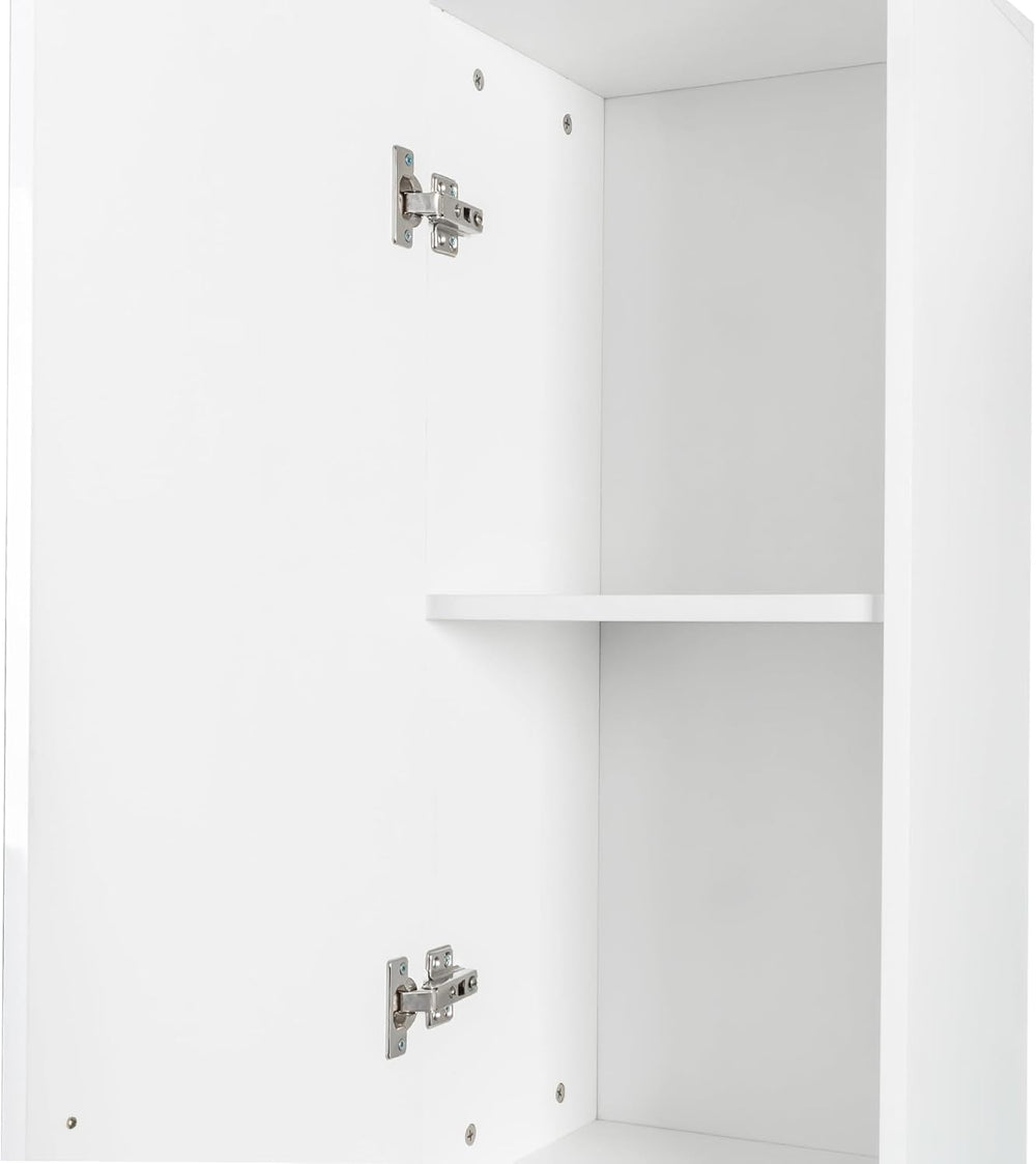 Freestanding Cabinet with Inadjustable Shelves and Two Doors for Kitchen, Din...