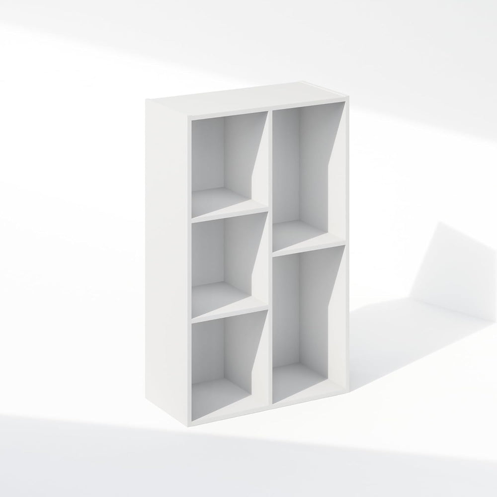 Furinno Reed Closet Organizers and Storage, 5-Cube Reversible Closet Shelves,...