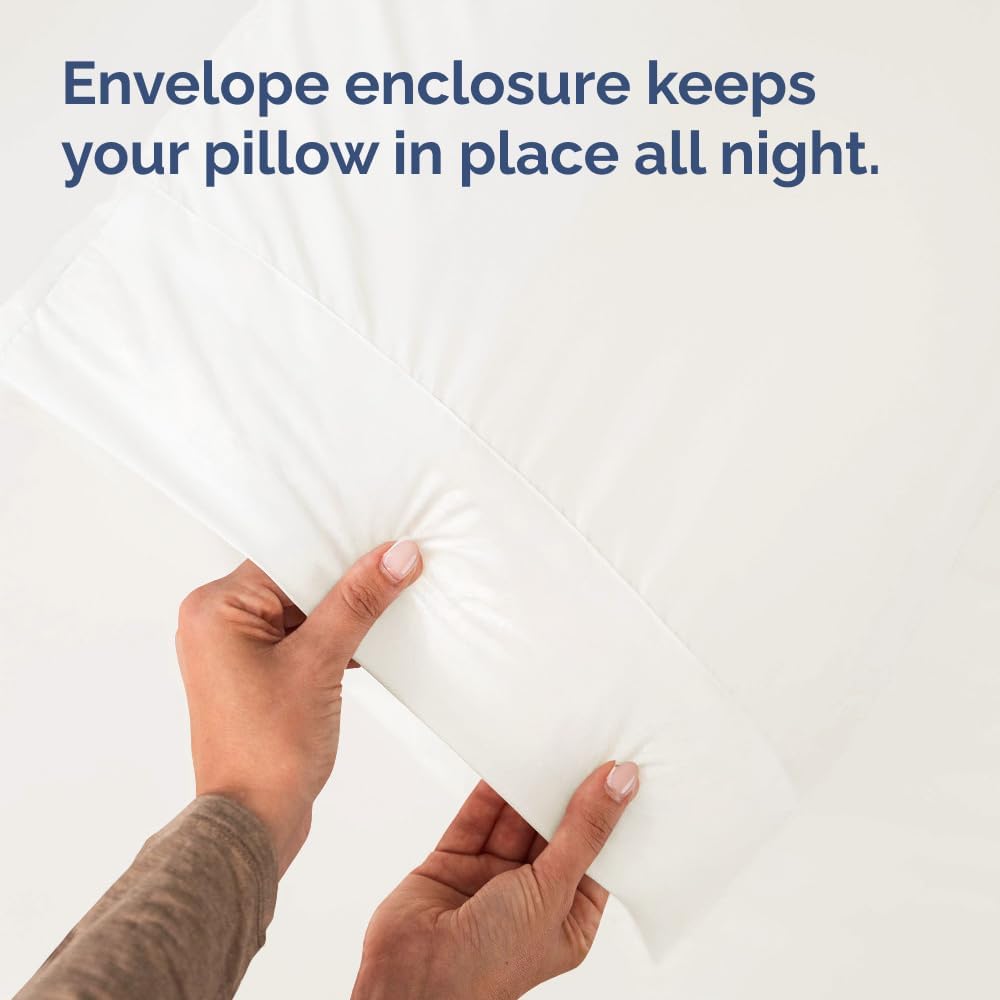Standard Pillow Cases - 2 Pack - Super Soft Pillowcase Covers - Envelope Enclosure - Hotel Quality Pillow Protectors - Wrinkle Free and Stain Resistant - Machine Washable - 20" x 26" (Antique White)