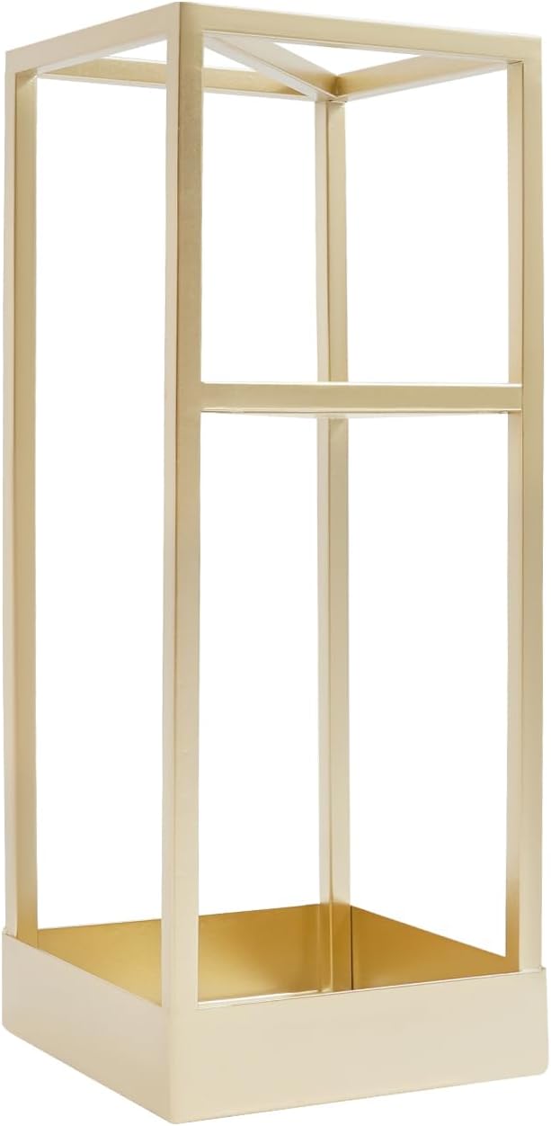 Umbrella Stand Indoor, 20.87 Inch Freestanding Metal Umbrella Holder with Bottom Drip Tray, Modern Entryway Umbrella Rack, Compact Umbrella Storage Rack for Lobby, Front Hall, Corridor (Golden)