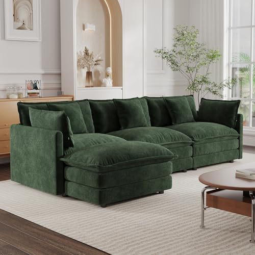 mikibama Modular Sectional Sofa, 111.5 Inch L Shaped Couch Set for Living Roo...
