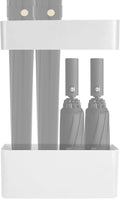 Umbrella Holder for Indoor Holder, Wall Mounted Umbrella Stand with Drip Tray, Space Saving Umbrella Organize Rack (White)