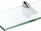 Spancraft Glass F-4.75x30-Chrome Falcon Glass Shelf, Chrome, 4.75" x 30"