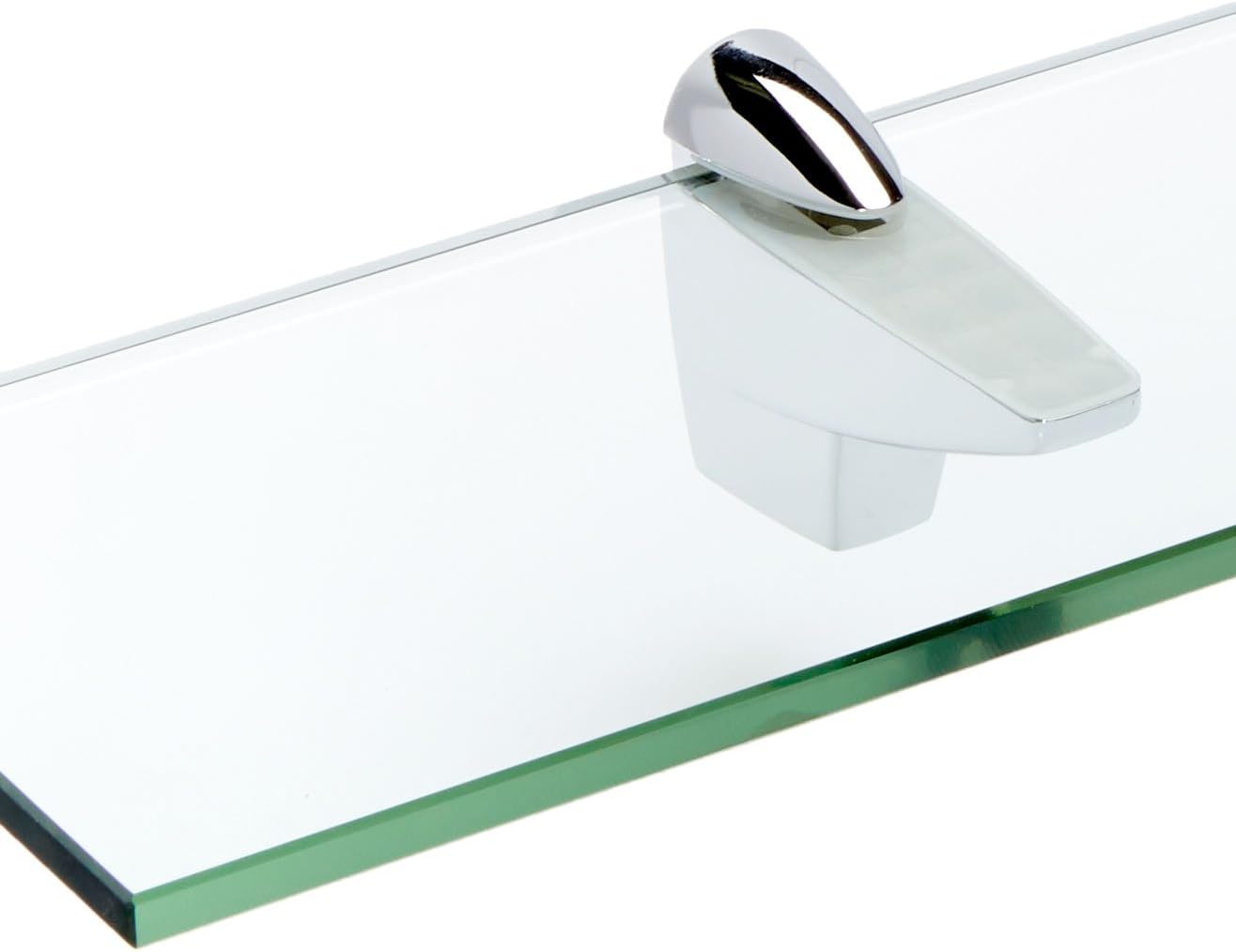 Spancraft Glass F-4.75x30-Chrome Falcon Glass Shelf, Chrome, 4.75" x 30"