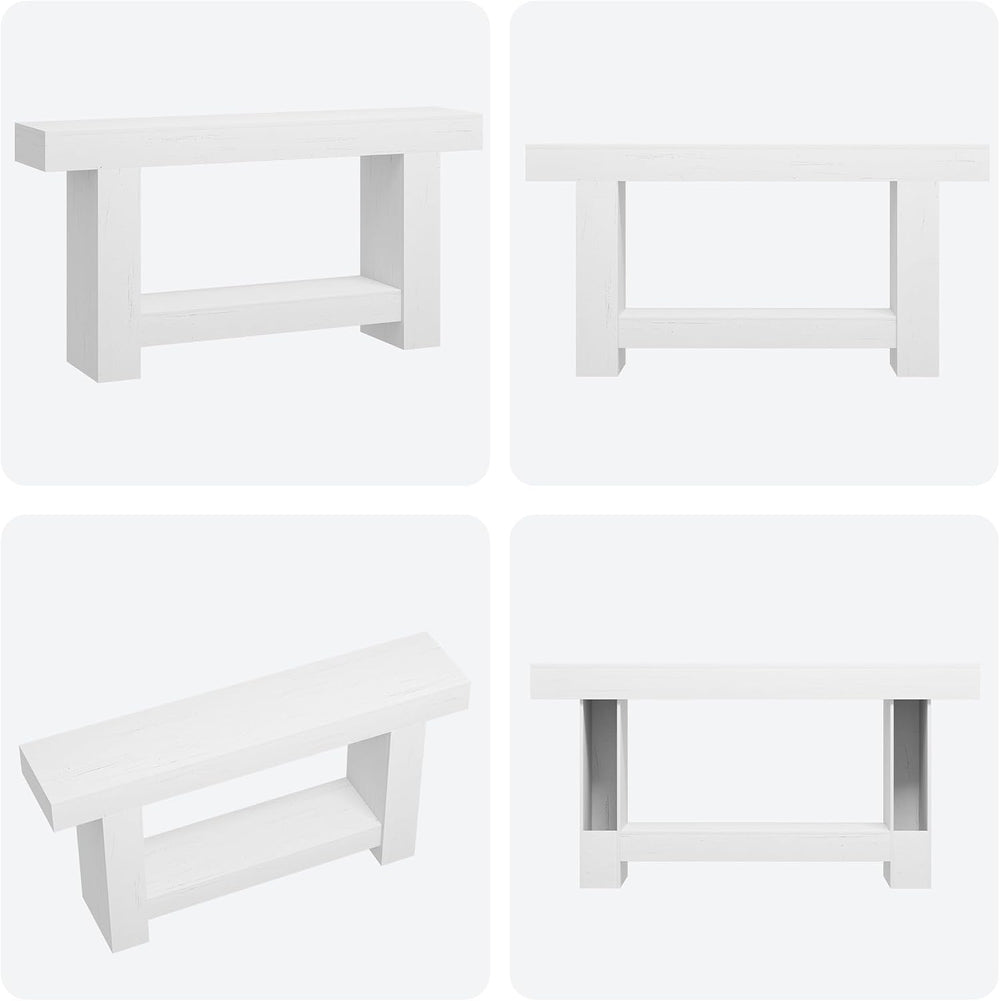 GAOMON 63" Farmhouse Console Table for Entryway - 2-Tier Storage Shelf, ...