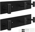 2 Pack Coat Rack Wall Mount-3 Coat Hooks, 16in Stainless Steel | for Bedroom Kitchen Hotel Office