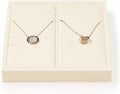 Oirlv Microfiber Jewelry Pendant Display Tray Jewelry Necklace Organizer Display Tray(Beige)