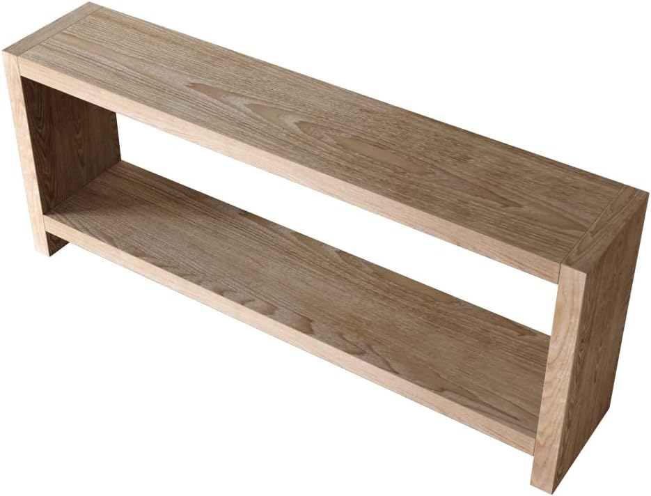 ZOEDO 63-Inch Large Farmhouse Console Table, 2-Tier Rustic Entryway Table wit...