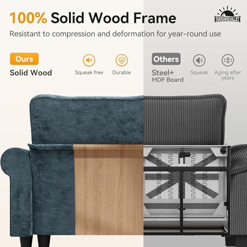 SUNSHINE VALLEY Modular Sectional Sofa and Loveseat Set Living Room 3-Piece |...
