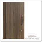 Alera Alera Valencia Series Wardrobe, 11.88w x 22.78d x 65h, Modern Walnut