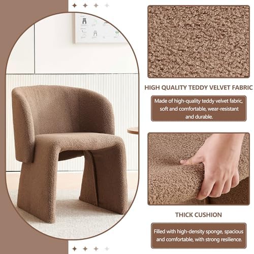 Homedot Upholstered Dining Chairs Set of 6, Modern Dining Room Chairs with Ba...