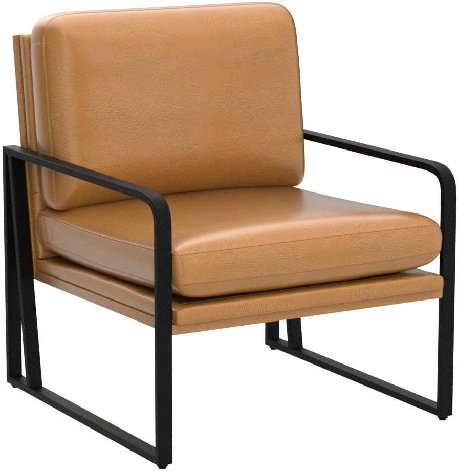 ALISH Accent Chairs, Upholstered Armchair Modern Living Room Chairs Linen Arm...