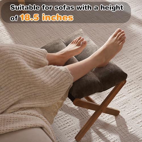Baveke Foldable Ottoman Foot Rest for Chair, Small Foot Stools Ottoman for Ho...