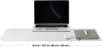 Cork Desk Mat - Dual-Sided Desk Pad for Office and Home - Desk Organization and Accessories - Ideal for Large Mouse Pad and Desk Mats on Top of Desks(White,80cmx 40cm)