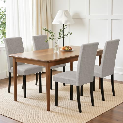 CHUN YI Upholstered Dining Chairs Set of 4, Fabric Dining Room Chairs with So...