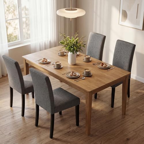 Modern Fabric Dining Chairs Set of 6,Elegant Design Kitchen & Dining Room...