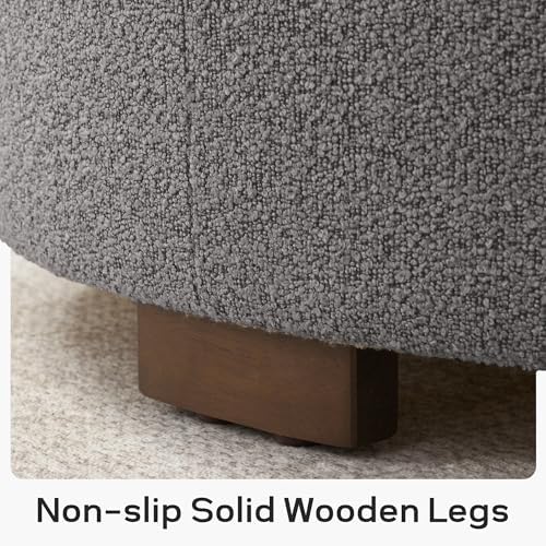 Zihanhome 30 Inch Round Storage Ottoman, Ottoman Coffee Table with Lift Off L...