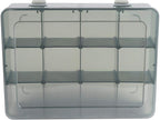 12 Girds Large Plastic Craft Storage Containers, Compartment Storage Container, Parts Storage Box with Adjustable Dividers for Sewing Arts, Washi Tape Batteries Electronics Parts and more