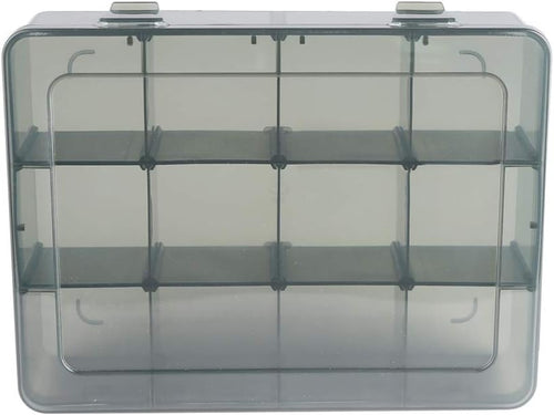 12 Girds Large Plastic Craft Storage Containers, Compartment Storage Container, Parts Storage Box with Adjustable Dividers for Sewing Arts, Washi Tape Batteries Electronics Parts and more