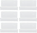 6Pcs Clear Acrylic Record Shelf, Wall Mount Vinyls CD Storage Rack Floating Shelves with Mounting Accessories, for Home Office Living Room Bedroom