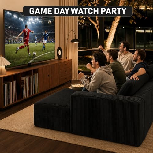 151" U Shaped Cloud Sectional Couch Modular Sofa, Comfy Oversized Couche...
