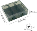 2 Pack Plastic Storage Organizer Box, Storage Container, Jewelry Organizer, Parts Storage Box with Dividers for Crafts, Beads, Buttons, Ornaments, Metal Parts(9 Grids 2 Pack)