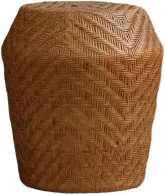 Couch Side Table Home Creative Rattan Drum Stool B& Living Room Sofa Side...