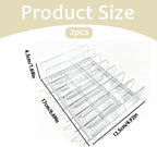 2 Pcs Clear Acrylic CD Holder, DVD/CD Display Rack & Storage Box Holds up to 14 Standard DVD Cases for Media Shelf Storage and Organization