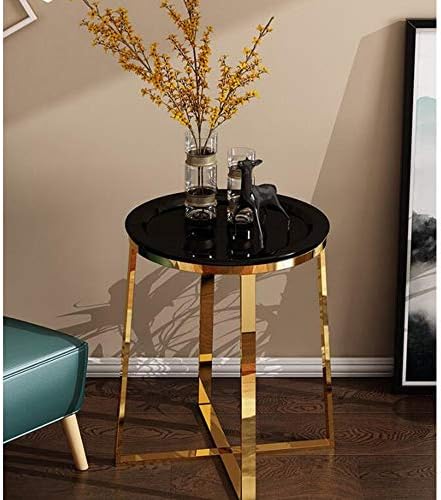 Telephone Table, Living Room Sofa Side Table,Tray Side Table,Golden Coffee Ta...