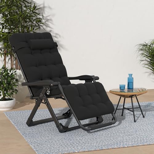 Suteck Zero Gravity Chair, Reclining Camping Lounge Chair w/Removable Cushion...