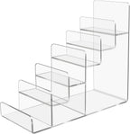 Acrylic Wallet Display Stand Purse Handbag Organizer, Clear Jewelry Riser Display Stand Purse Display Rack, Acrylic Display Shelf for Cosmetic Perfume Jewelry Sunglasses Handbag (6 Tier)