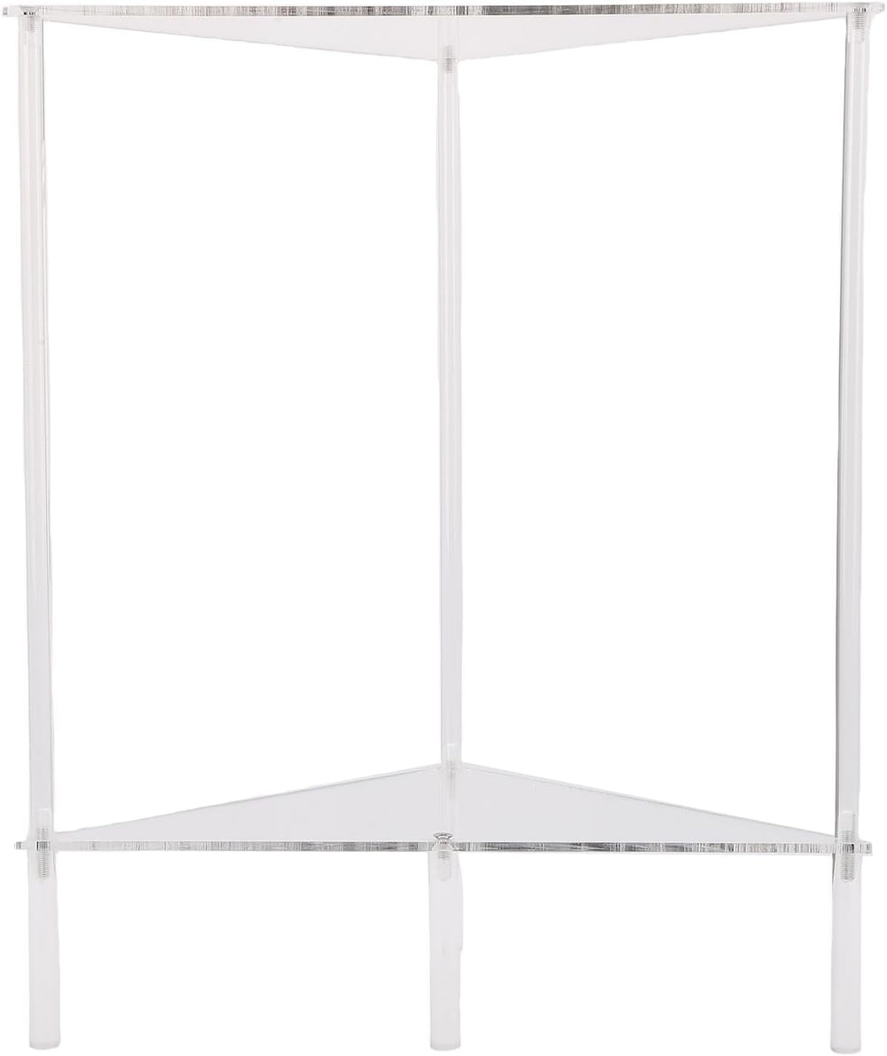 banapoy Acrylic End Table, 2 Tier Clear Corner Side Table, Small Corner Shelf...
