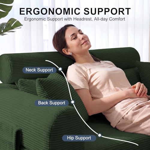79" Convertible Futon Sofa Bed,High Back Couch for Living Room | 5-in-1 ...