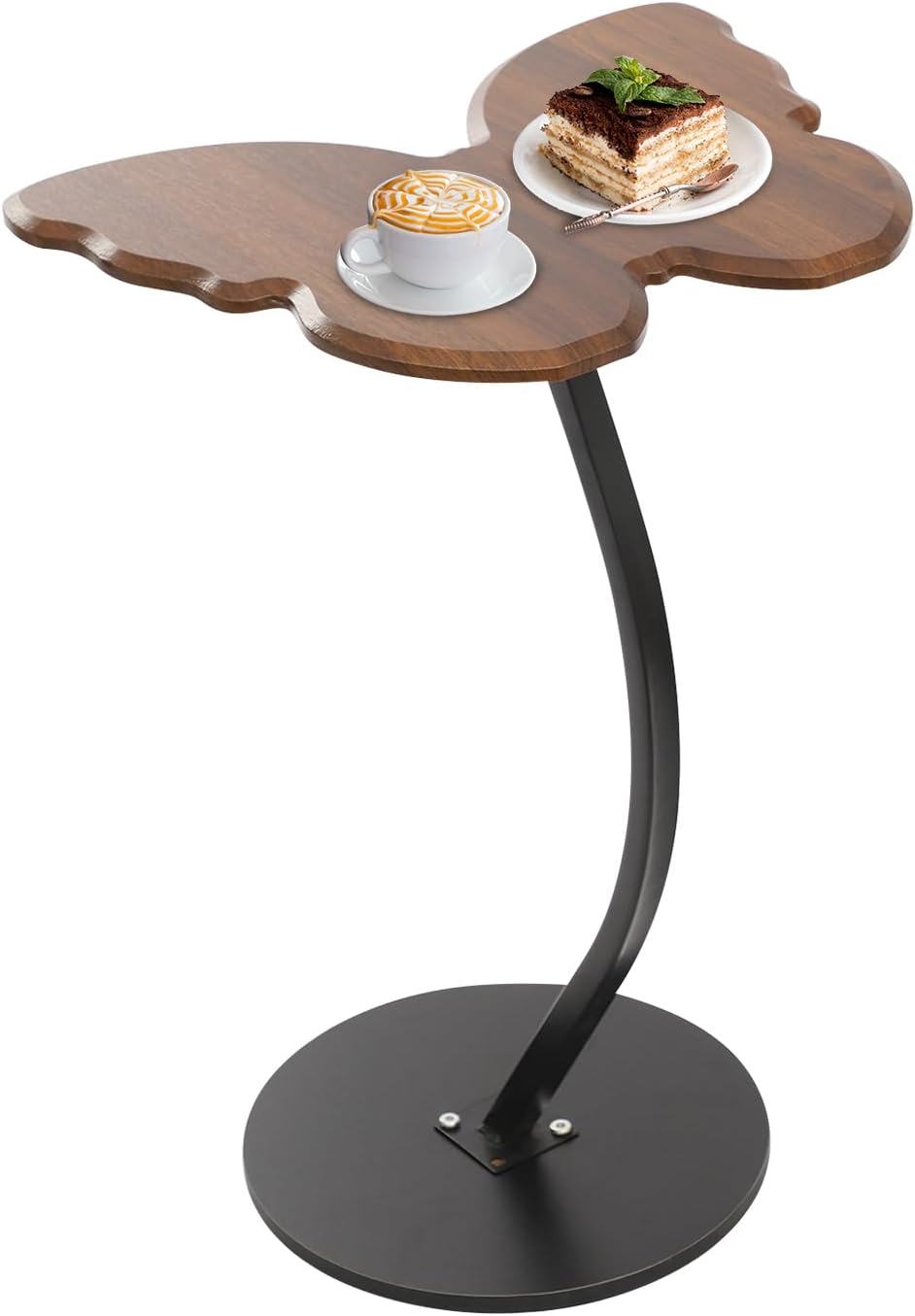 Side Table Butterfly Shape End Table, C-Shaped Small Coffee Tables Sofa Table...