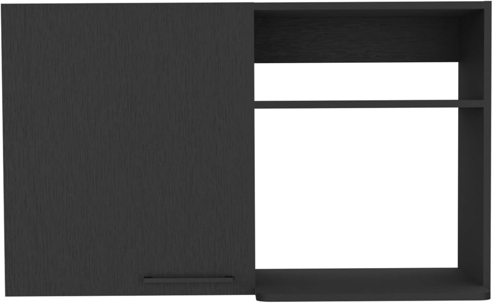 2 Piece Kitchen Set with Wall Cabinet and Utility Sink in Black | Includes st...