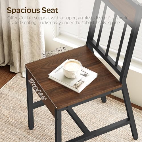 YATINEY Dining Chairs Set of 4, Kitchen Chairs with Metal Frame, Slanted Back...
