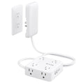 TROND Power Strip with Outlet Cover - Short Flat Extension Cord 3FT with 8 AC Outlets & 4 USB Ports, 13A/1625W, 1700J Surge Protector, Indoor Cord Concealer for Kitchen Home Improvement Essentials