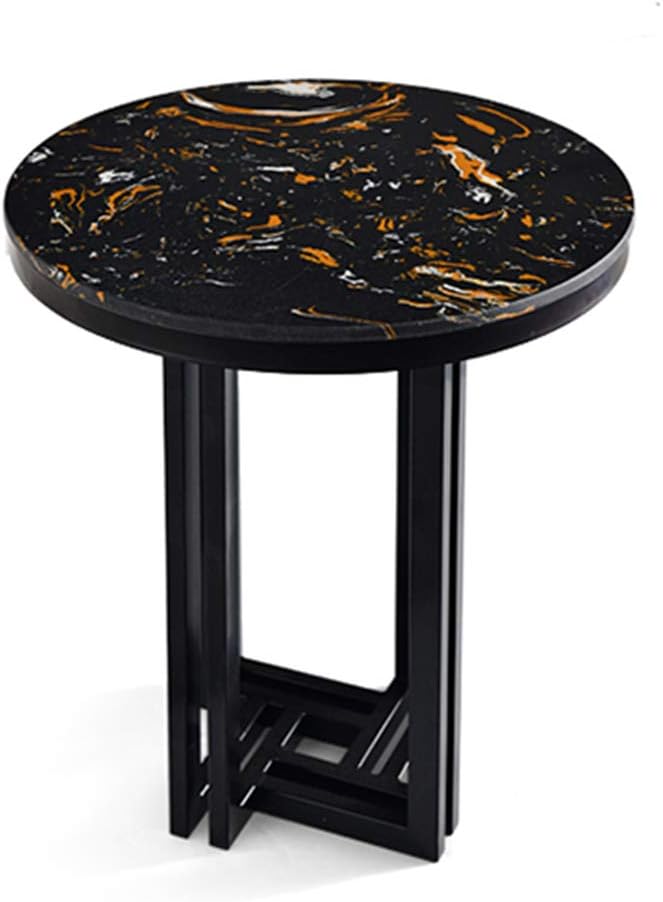 Telephone Table, Marble Sofa Side Table Nordic Luxury Round Coffee Table Tele...