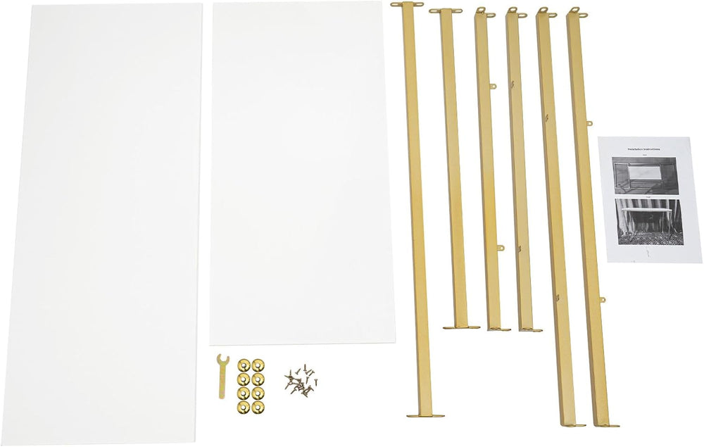 Modern Nesting Tables Retail Display Tables Set of 2 Gold Shoe Handbag Displa...
