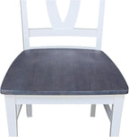 International Concepts Set of Two Cosmo Verona Chairs, White/Heather gray