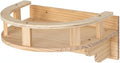 Space-Saving Wall Ladder: Solid Pine & Textured Rope Post for Apartments, 14 x 12 x 6.7 Inches