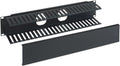 ICC 2U Finger Duct Cable Manager Panel with Cover, Plastic with Metal Back Frame, 3" Depth, Horizontal Cable Management, Rackmount for 19” Network Racks, Black, Single Pack