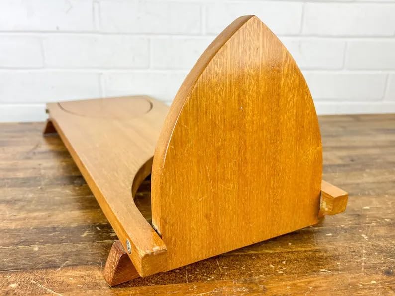 Solid Wood Bookends, Rustic Oak Book Holders for Shelves, Non-Slip Bottom Bookends for Books, Magazines, DVDs, Decorative Book Organizers for Home Office Library, Natural Wood Finish