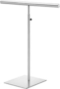 uxcell Necklace Display Stand Adjustable Height Jewelry Rack T Bar Tabletop Purse Holder for Home Boutique Store - Silver