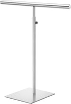 uxcell Necklace Display Stand Adjustable Height Jewelry Rack T Bar Tabletop Purse Holder for Home Boutique Store - Silver