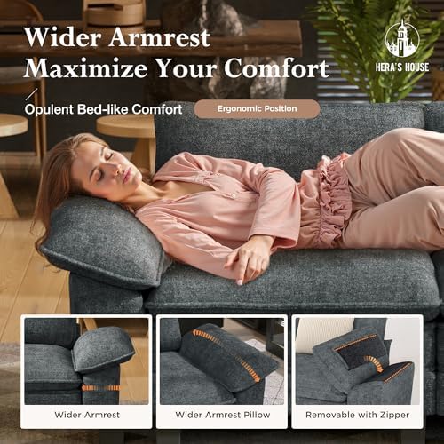 HERA'S HOUSE 2 Pieces Modular Loveseat Couch & 3-Seat Sectional Sofa Set