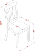 East West Furniture MZAN5-OAK-C 5 Piece Dinette Set for 4 Includes a Rectangle Dining Table with Dropleaf and 4 Linen Fabric Dining Room Chairs, 36x54 Inch, Oak