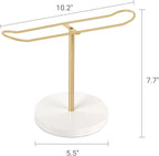 Dahey Headband Holder Metal Headband Organizer Hair Hoop Display Stand, Modern Hair Accessories Organizer Storage Hair Ropes Bracelets Bangles College Dorm Room Decor for Women and Girls, Gold